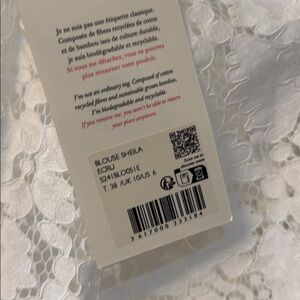 Sezane Sheila NWT size 38. Ecru color